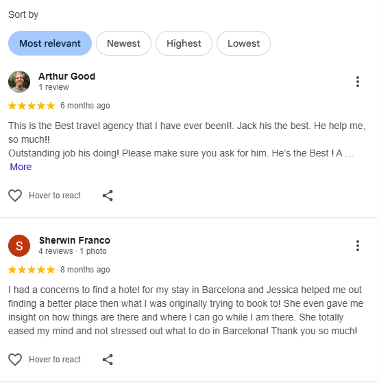 Customer Review - Flight Booking